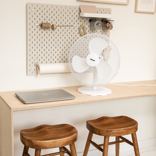 Tischventilator 40 cm - 3 Geschwindigkeiten - 85° Oszillation - Tristar VE-5727 - Weiß