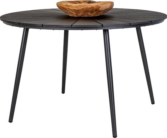 Haus Nordic Garten Tisch Atlanta Kunststoff Schwarz Ø120cm