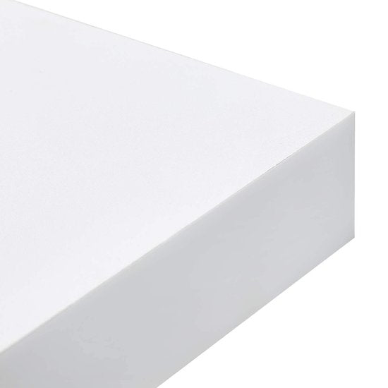 Rootz Wall Regal - Wandregal - Schwebende Aufbewahrung - Montierter Organizer - Dekorative Leiste - Ausstellungsregal - Weiß - 40x5x25 cm