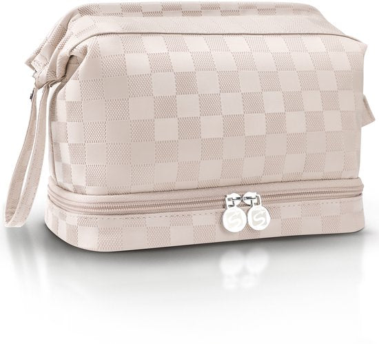 Skycases Travel Essentials - Kulturtasche und Make-up-Organizer - wasserdicht und kompakt - geeignet für Reisen und den täglichen Gebrauch - Unisex - Hellrosa