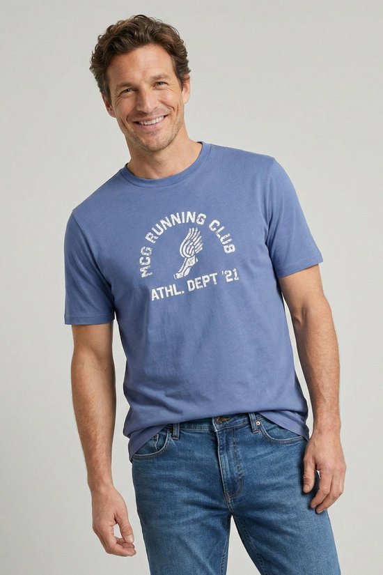 T-Shirt mit McGregor-Vintage-Motiv, Blau – Herren – Größe XXL