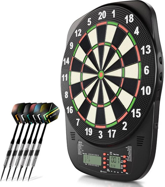 Elektronische Dartscheibe - Inkl. LCD-Bildschirm - USB-C-Anschluss - 18 Darts