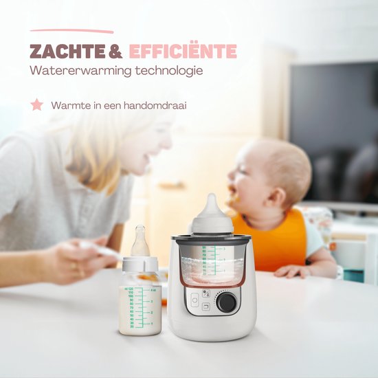 Vulpes Goods® BabyCare Flaschenwärmer PRO 10 in 1 - Erwärmung von Flüssigkeiten und Nahrung - 4-teiliges Reinigungsset - BPA-frei - Weiß
