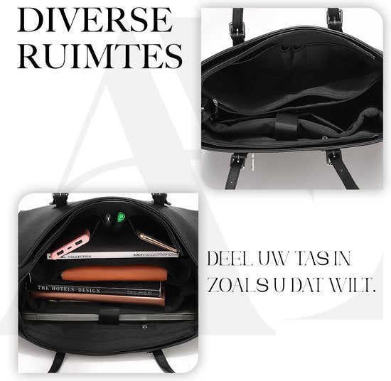 AramaeÂ® - Laptoptasche Damen - Handtasche - Umhängetasche - Bürotasche Damen - inkl. Schultergurt