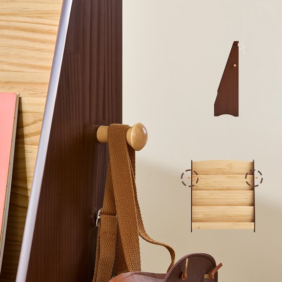SoBuy KMB32-N Bücherregal für Kinder, Spielzeug, Bücherregal, 4 Ebenen, mit 2 Haken, Bücherregal, Aufbewahrungsschrank, Schlafzimmer, Büro, Wohnzimmer, natur, 91 x 30 x 89 cm