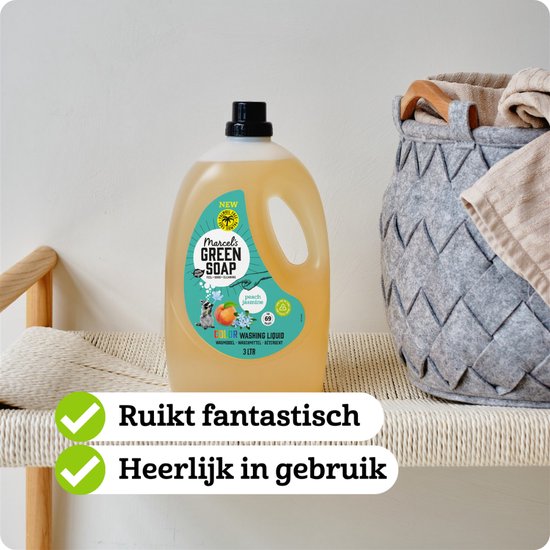 Marcel's Green Soap Flüssigwaschmittel - Großpackung - Pfirsich & Jasmin - 3L - 69 Waschgänge