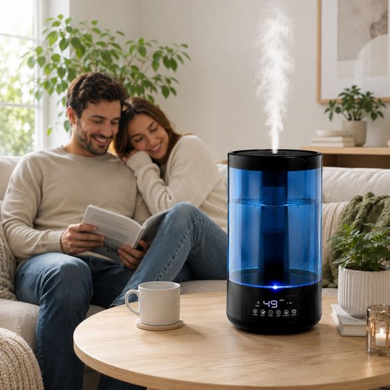 Grundig Luftbefeuchter HD-1903A – Ultraschall-Luftbefeuchter 4,3 l – mit Timer und Nachtlicht – inkl. Fernbedienung – Schwarz