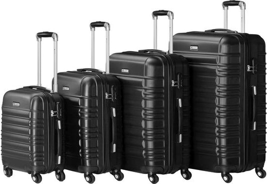 Trolley-Reisekoffer-Set / Kofferset Rom - 4-teilig - Schwarz - ABS