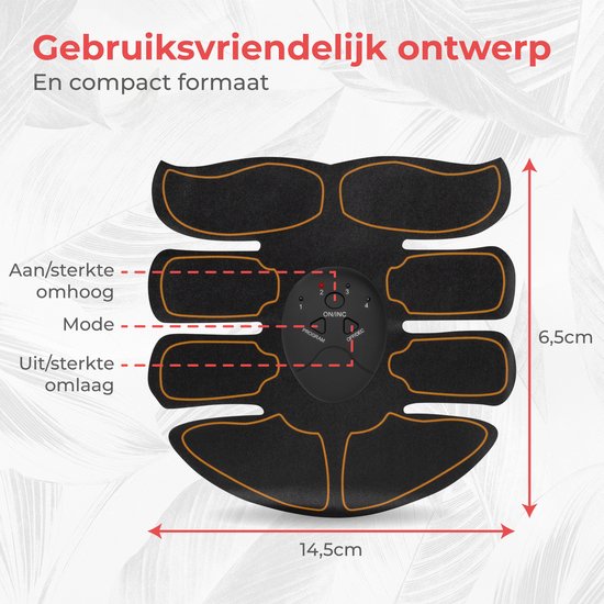 Nuvance - Elektrischer Bauchmuskeltrainer - EMS-Trainer - Bauchmuskeltrainer - Sixpack-Trainer - EMS-Muskelstimulator
