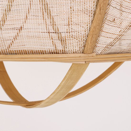 Mica Decorations Pella Pendelleuchte - H44 x Ø45 cm - Leinen - Beige