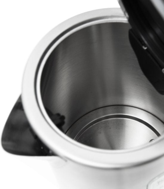 Inventum HW817D - Wasserkocher - Fassungsvermögen 1,7 Liter - Edelstahl - Warmhaltefunktion - LED-Licht - 2200 Watt - Edelstahl/Schwarz