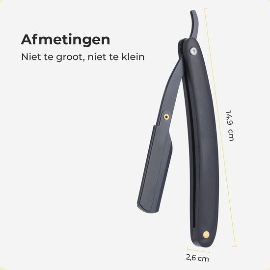 Gandria Shavette Open Razor - Classic Flip Razor - Barbier & Barbiermesser - Sicherheitsrasiermesser - Rasiermesser für Männer - Inkl. 60 Rasierklingen