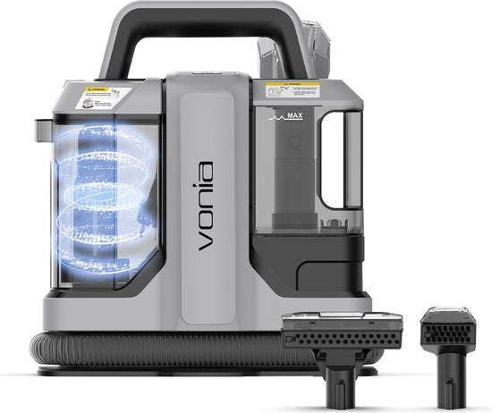 Vonia Teppichreiniger - Fleckenreiniger - Sofareiniger - Reinigungsmaschine - Polsterreiniger - 450W - Grau