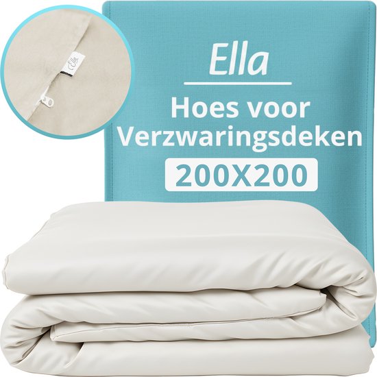 Bezug für Ellas Schmusedecke 200 x 200 CM - 11 KG & 13 KG - Bezugshülle aus 100% Bio-Baumwolle - Organic White
