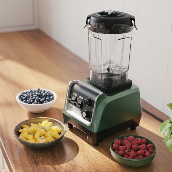 KitchenBrothers Power Blender - 1600W - 2L - Smoothie Maker - Eiszerkleinerer - Pastellgrün
