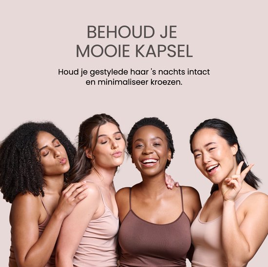 Beyeza Luxe Bonnet XL – Schlafmütze aus Satin – Haarpflege – Haarnetze – Elastisch – Satin – 2 Stück