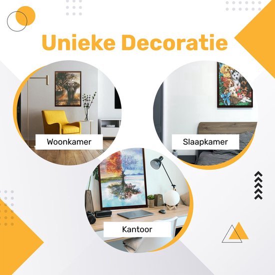 Rubye® Diamantmalerei Erwachsene - Diamantmalerei Kinder - Diamantmalerei Komplettpaket - Landhaus - 40x50cm