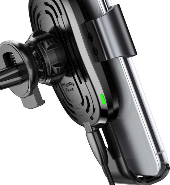 Baseus Schwerkraft Autohalterung Autohalterung + Qi Wireless Charger Silber
