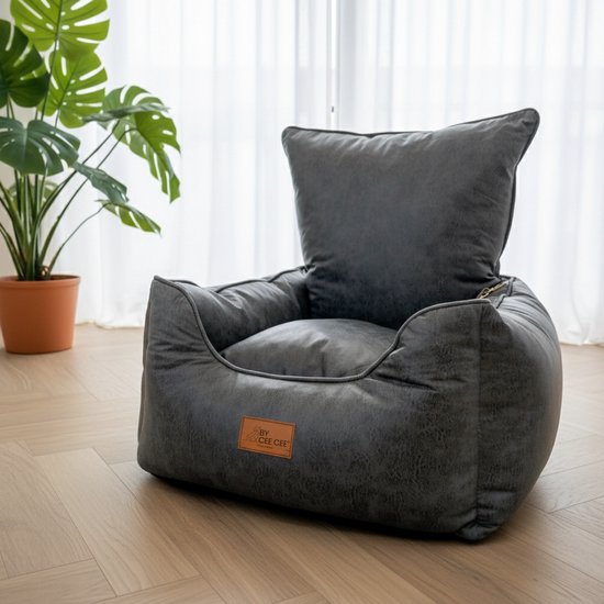 By Cee Cee Hundekorb Auto - Very Luxury Car Dog Basket - Autositz Hund Rücksitz - Autokorb Hund - Autositz Hundedecke - Autositz Hund - auch für Seitensitz - Anthrazit - Ameline