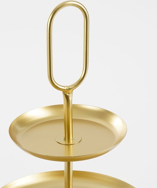 Mica Decorations Rama Etagere 3 Schichten - L38 x B38 x H55 cm - Metall - Gold