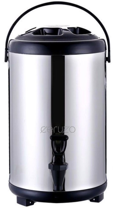 Ceruzo Thermos-Getränkespender - 10 Liter - Edelstahl - Isolierter Spender mit Zapfhahn