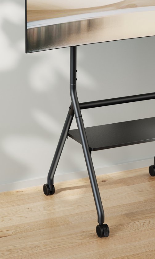 VDD TV Stand - TV-Stativ - TV-Fuß - Monitorständer - Mobil & höhenverstellbar 125 bis 140 cm - Geeignet für Bildschirme von 37 bis 86 Zoll