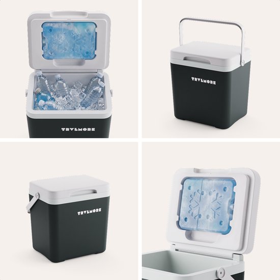 TRVLMORE Cool Box 7L - Kühlbox - Inklusive Kühlelement - Cool Box Small - Anthrazit