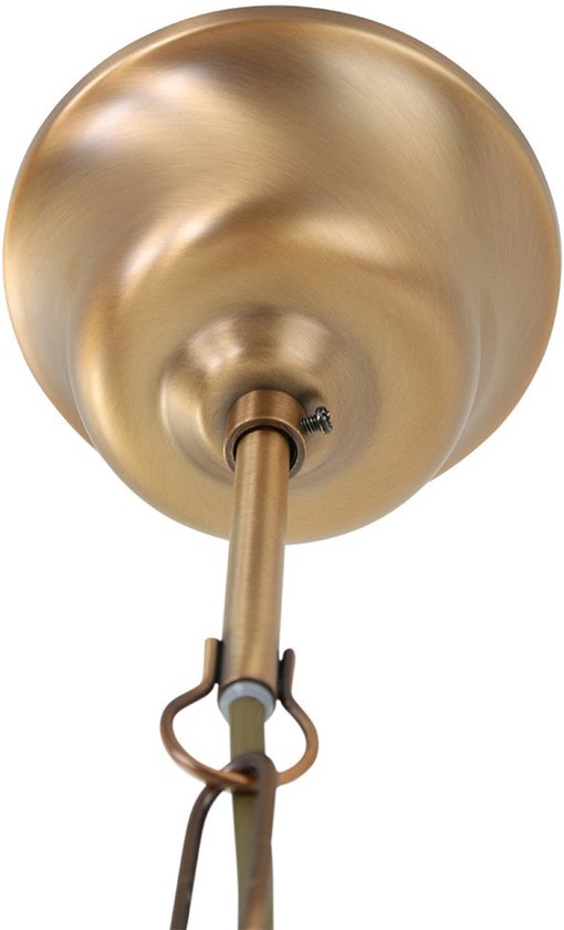 Hängeleuchte Pimpernel 5971BR Bronze Ø 23 cm Klassische Laterne von Steinhauer, höhenverstellbar, Glas und Metall, für den Innenbereich