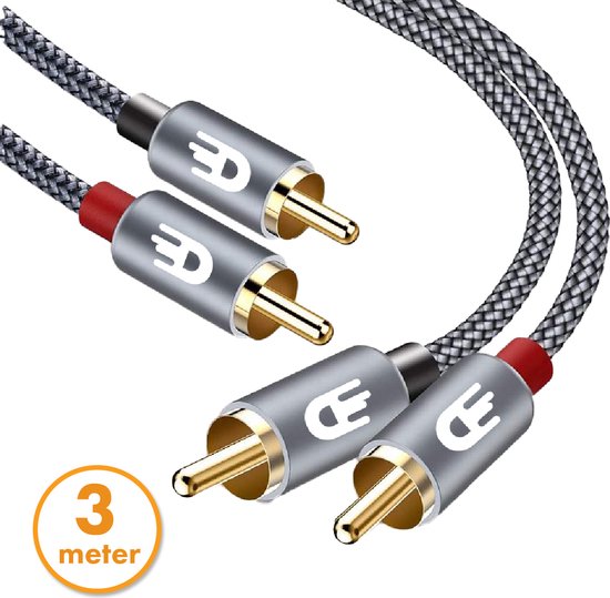 Drivv. Premium Tulip Stereo Audio Kabel - 2RCA auf 2RCA - 3m