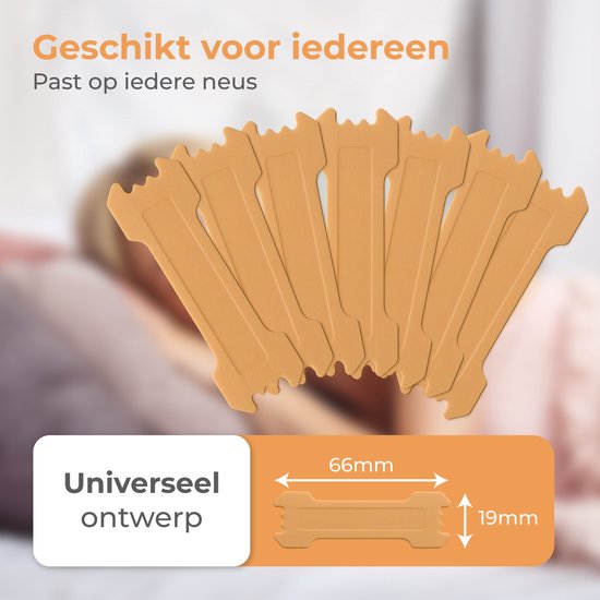 Nuvance Nasalstrips 100 Stück - Nasenpflaster - Braun - Anti-Schnarch-Pflaster - Nasenspreizer - Schnarchen - Besseres Atmen