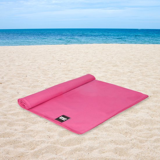 TRVLMORE Mikrofaser-Reisehandtuch-Set - 2 Stück - Groß (75 x 150 cm) & Extra groß (90 x 180 cm) - Mikrofaser - Pink