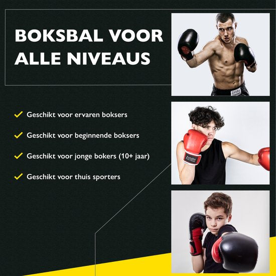 Zoluko Professional Boxing Ball on Foot - Inkl. E-Book - Verstellbare Höhe 120-160cm - Für drinnen und draußen - Boxtrainer - Boxing Ball on Stand - Boxing Set - Boxing Ball Standing - Boxen - Home Sports - Boxing Pole - Schwarz