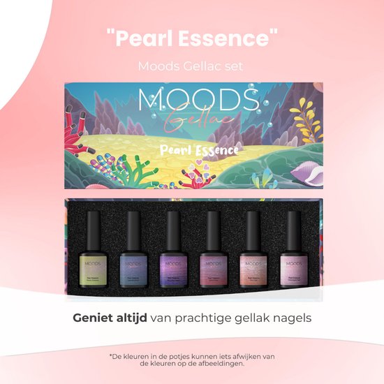 Moods Gellac 6-teiliges Set - Gel-Nagellack Starter Pack - Gel-Nagellack - 8ML - Pearl Essence - Gellac - Nägel - Chic Colours