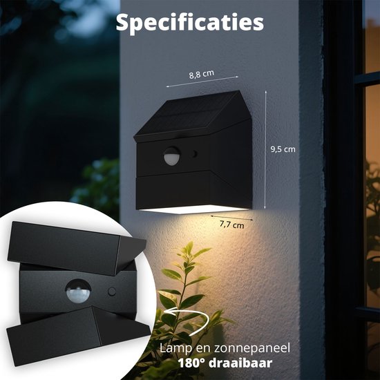 FlinQ Solar TwistCube 2er-Pack - Verwandelbar in 4 Formen - Solar-Wandleuchte für den Außenbereich - Solarbetriebene Außenleuchte mit Bewegungssensor - LED-Gartenleuchte mit Tag- und Nachtsensor - Außenbeleuchtung