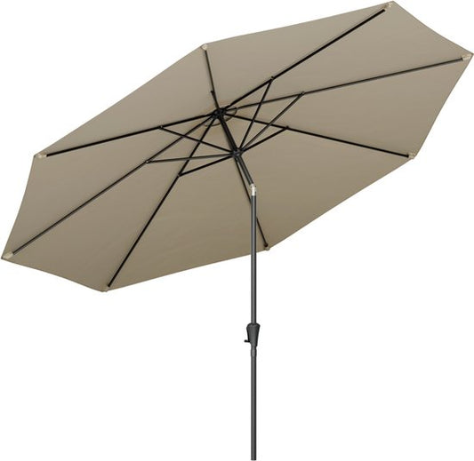 LifeGoods Sonnenschirm - Garten - Ø350 cm - 30° neigbar - Wasserdicht - UPF50+ - Taupe