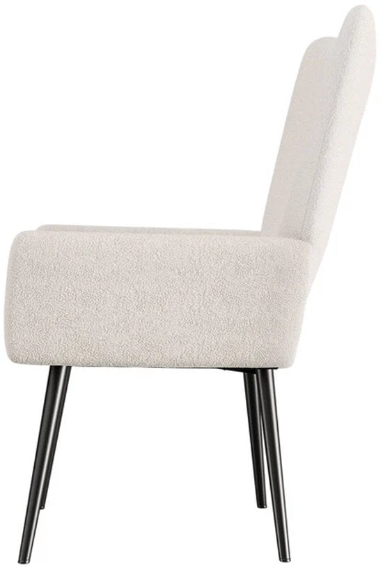 Sessel / Liegestuhl Odense - Beige - Bouclé-Stoff