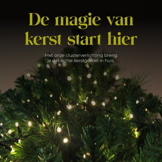 Giftmas Christmas Tree Lights - Weihnachtsbeleuchtung für den Außenbereich - 9M Cluster Lights - 450 warmweiße LEDs - Innen- und Außenbereich - Lichter mit warmer Atmosphäre
