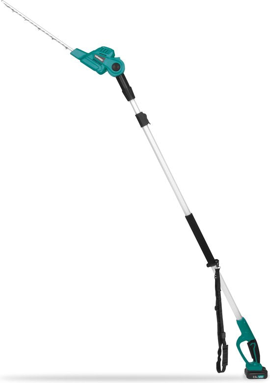 VONROC Teleskop-Accu-Heckenschere 20V - Kippbares Messer - Stufenlos einstellbar (inkl. 2.0Ah Akku und Schnellladegerät)