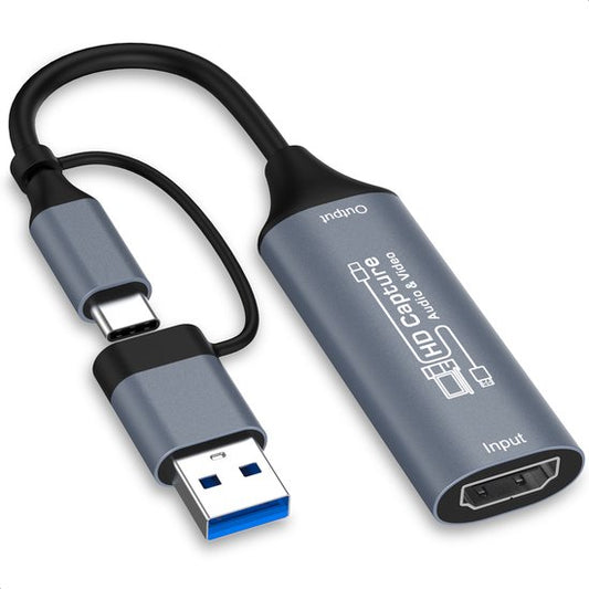 Skoov HDMI Capture Karte inkl. USB-C Adapter - Video/Play Recording - HDMI zu USB - 1080P HD - Cam Link - Video Grabber - Streaming