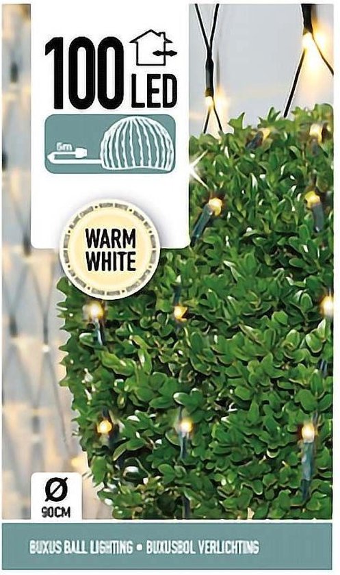 DecorativeLIghting Buchsbaum Lichterkette - 100 LEDs - warmweiß
