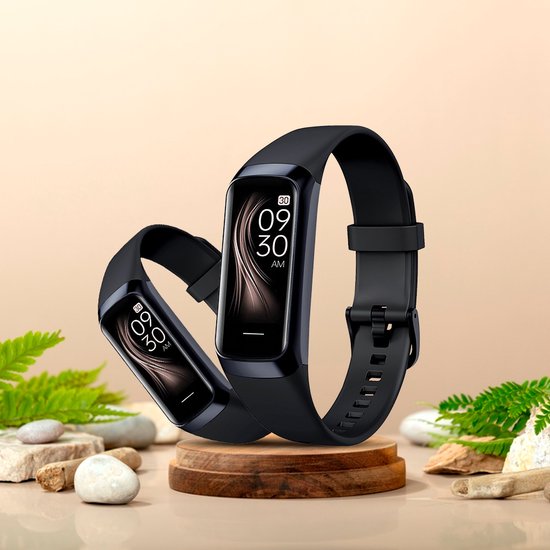 Otiume Activity Tracker HR mit Schrittzähler und Herzfrequenzmesser - Sportuhr - Smartwatch - Schwarz für Frauen, Männer und Kinder - Fitness Tracker - Blutdruckmessgerät