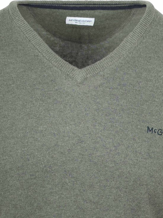 McGregor Pullover aus Merinowolle mit V-Ausschnitt, salbeigrün – Größe S – Herren – Pullover