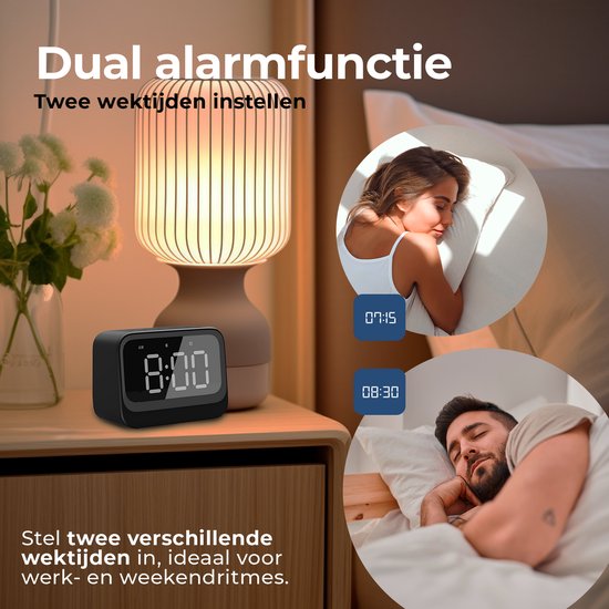 Denver Digitaler Wecker - Bluetooth - Schlummerfunktion - Doppelalarm - EC53B