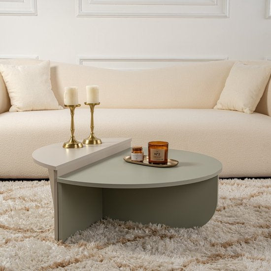 Couchtisch aus Holz "Orion" 90 x 60 x 30 cm - Esche grün