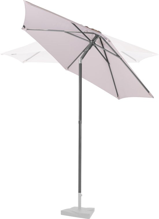 VONROC Premium Stick Sonnenschirm Torbole Ø200cm - Inkl. Schutzhülle - Runder Sonnenschirm - UV-beständiger Stoff - Beige