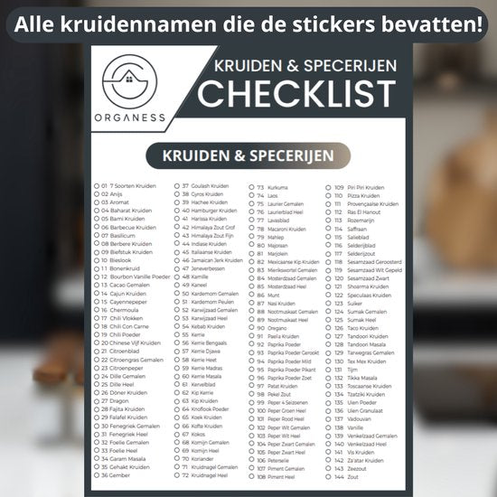 Organess 28 Glasgewürzdosen quadratisch mit schwarzem Deckel - 3 Arten von Streudeckeln - Gewürzstreuer - Gewürzdosen - Komplettset inkl. Gewürzsticker, Kreidestift und Zubehör - 120ml