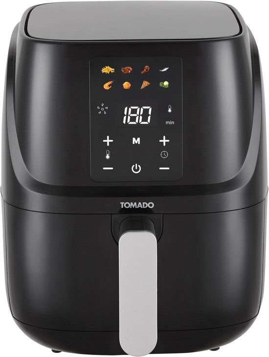 Tomado TAF3010B - Heißluftfritteuse - 3 Liter Fassungsvermögen - Digitalanzeige - 300g Pommes frites