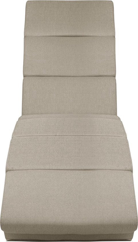 Casaria Recliner London - Loungesessel Verchromt - Sand