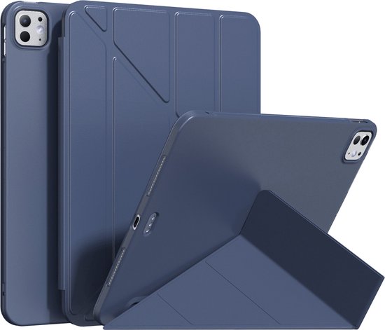 Tablet-Hülle geeignet für iPad Pro 11 Zoll Gehäuse (2024) - M4 - Smart Cover - Blau