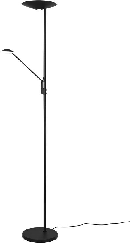 Trio leuchten Brantford - LED Stehleuchte - 36.5W - Farbe einstellbar - Dimmbar - Rund - Schwarz - Aluminium